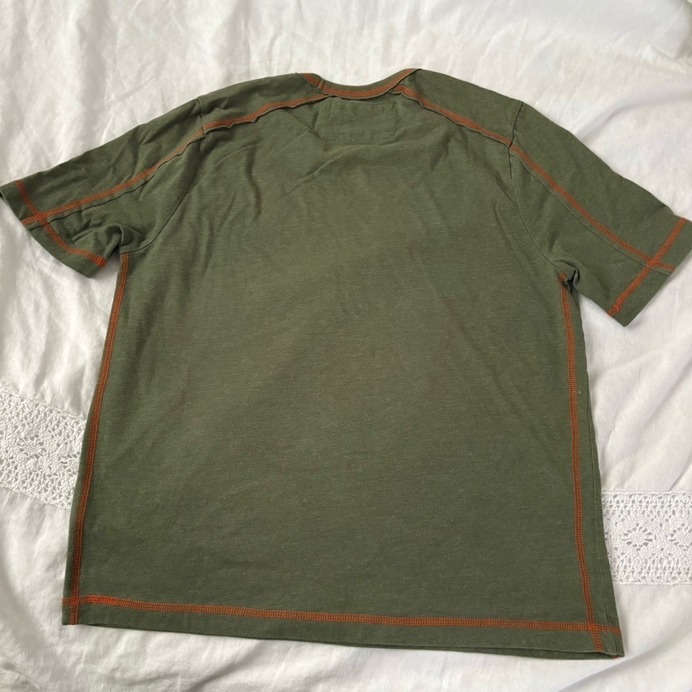 Carbon 2 Cobalt SMALL Men's Green Moss T-shirt organic cotton blend - Picture 4 of 4